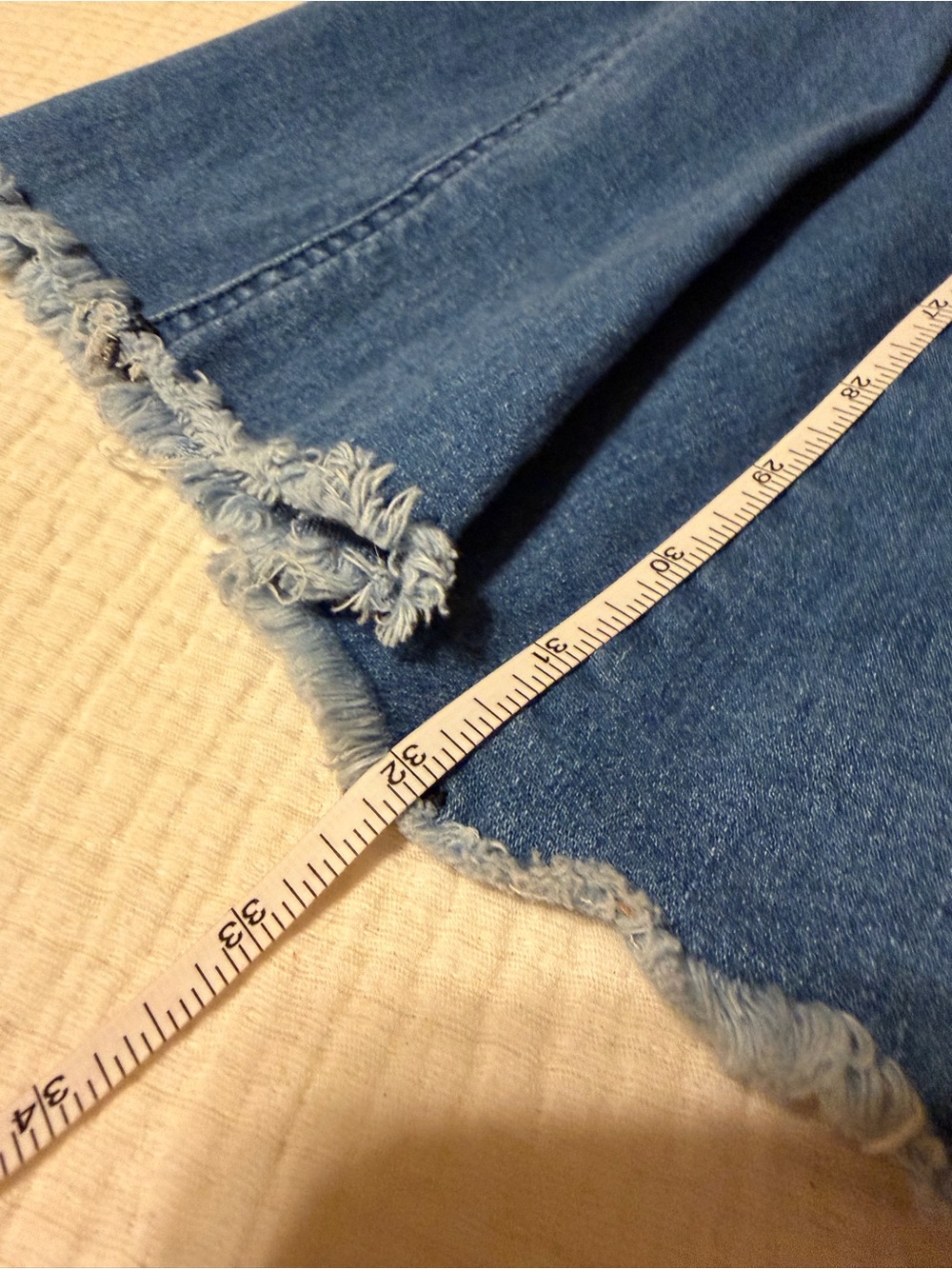 Time and Tru Blue Distressed Flare Jeans Size XL - Picture 5 of 8